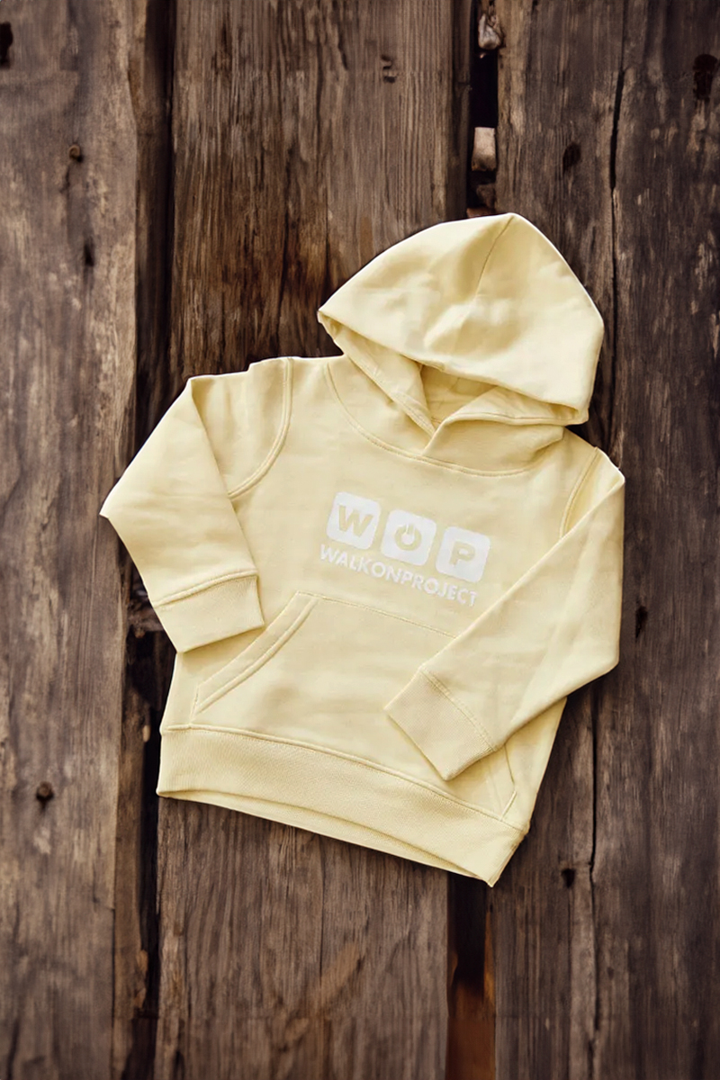 Sudadera Algodón Orgánico Amarilla 'WOP' Kids