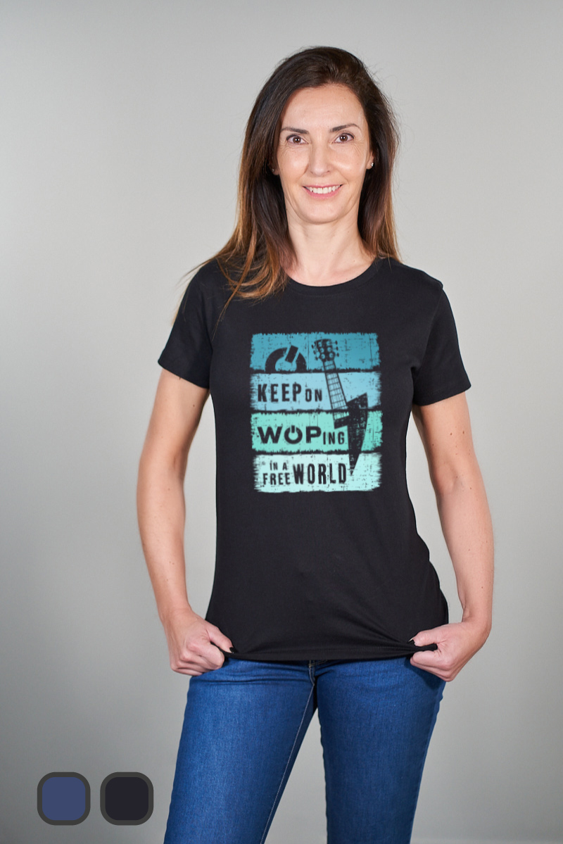 Camiseta 'Keep on WOPing in a free world' Mujer