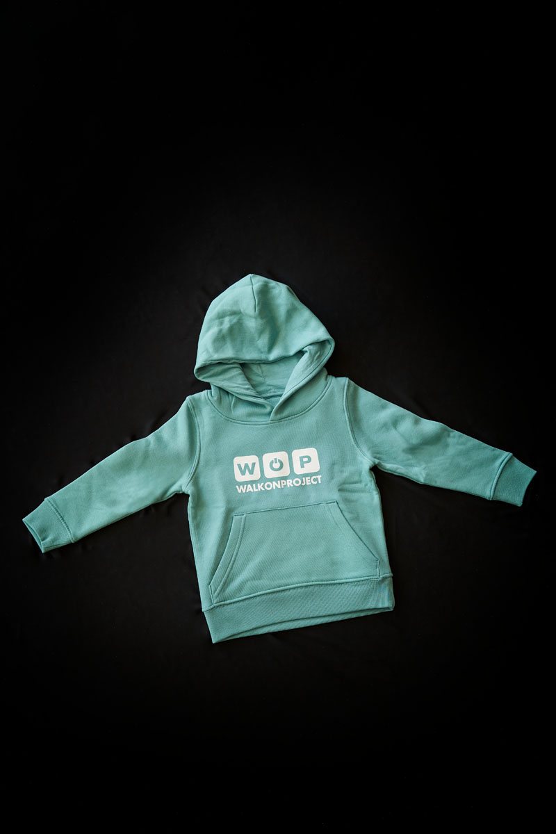 Sudadera Algodón Orgánico Azul Turquesa 'WOP' Kids - Imagen 2